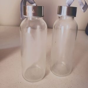 Set of 6 glass bottles